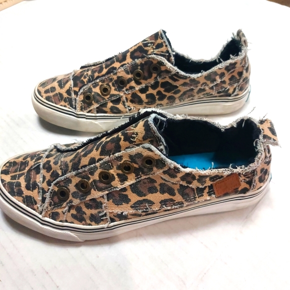 Blowfish Shoes - Blowfish Woman Slipon Sneakers Leopard Print Size 9